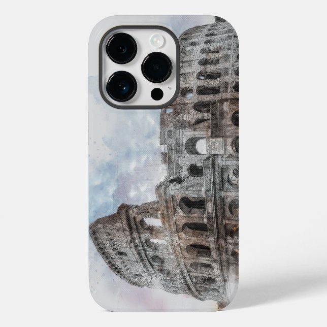 Rome Colosseum iPhone Case – Vintage Travel Art (Back)
