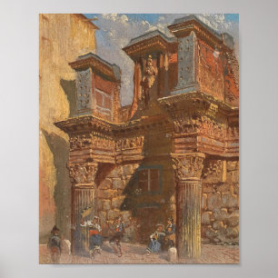 Rome, Columns in the Tower of the Counts (1876) Poster