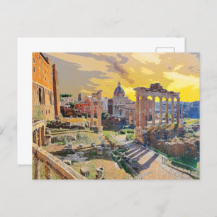 Rome Forum Romanum Architecture Italy #3 Postcard