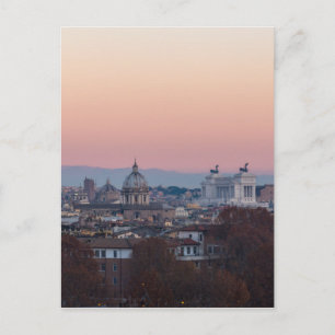 Rome from Gianicolo panorama at sunset Postcard