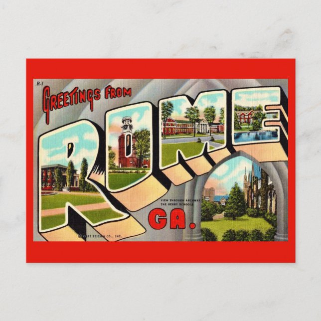 Rome Géorgie Carte Postale Ancienne (Devant)