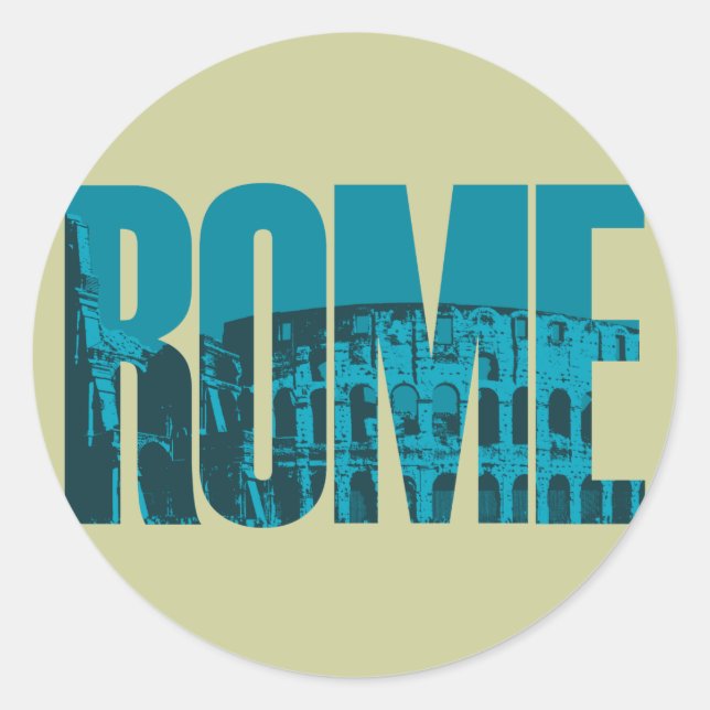 Rome Graphic Classic Round Sticker (Front)
