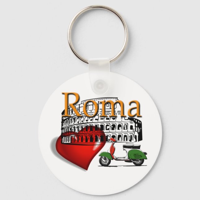 Rome in my Heart Keychain (Front)