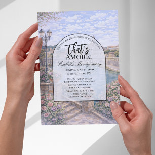 Rome Italian Themed Bridal Shower Invitation