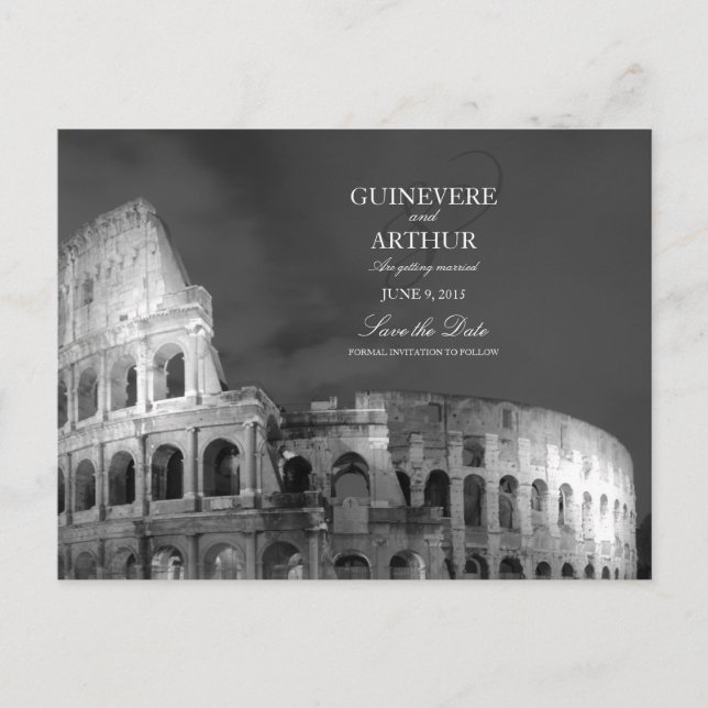 Rome Italie Colosseum Faire-part de mariage (Devant)