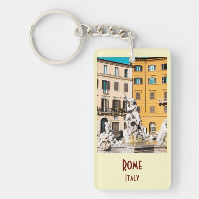 Rome, Italie Porte - clé Vintage (Devant)