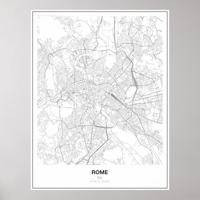 Rome, Italie, Poster Mini Carte (Style 2) (Devant)