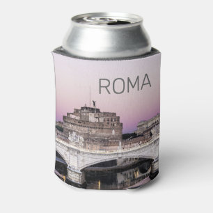 Rome Italy Castel Sant'Angelo Bridge Sunset Can Cooler