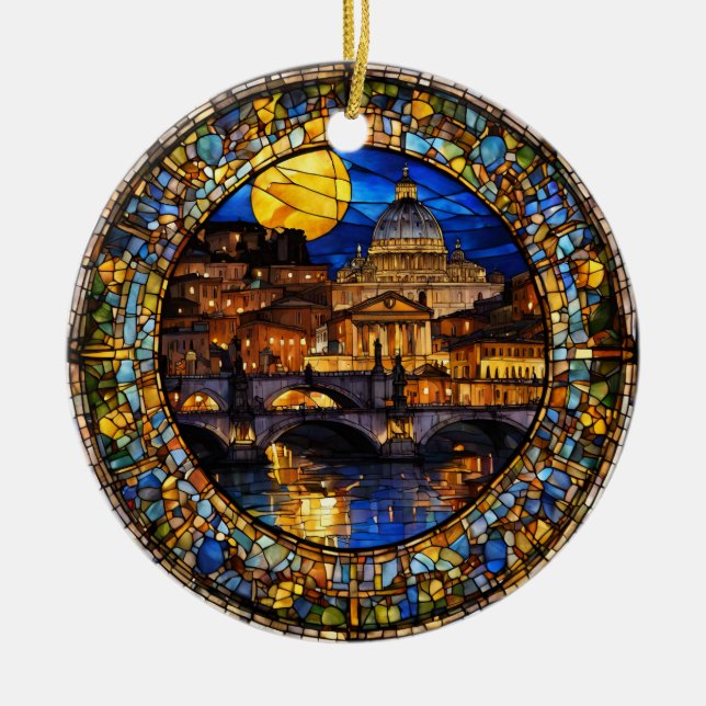 Rome Italy Ceramic Ornament (Front)