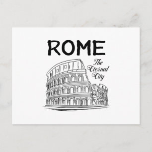 Rome Italy City Cityscape Skyline Funny Gift Idea Postcard