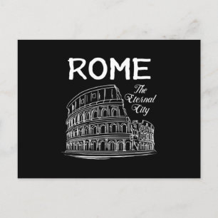 Rome Italy City Cityscape Skyline Funny Gift Postcard