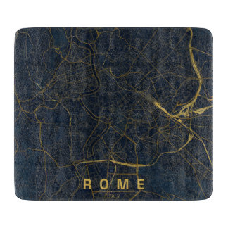 Rome Italy City Map Minimal Design Cutting Board