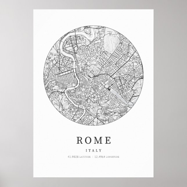 Rome Italy City Map Poster (Front)