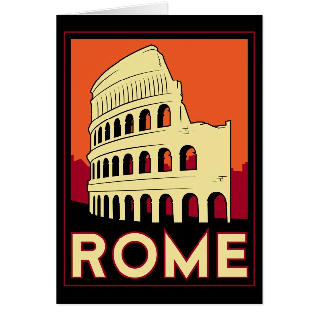 rome italy coliseum europe vintage retro travel (Front)
