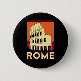 rome italy coliseum europe vintage retro travel 2 inch round button