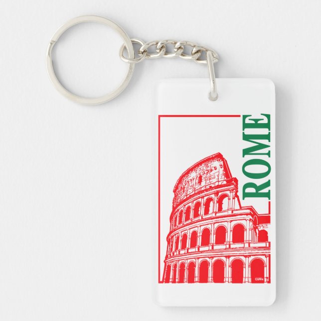 Rome, Italy Colosseum Keychain (Front)