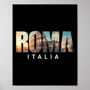 Rome Italy Colosseum Landmark Roma  Poster