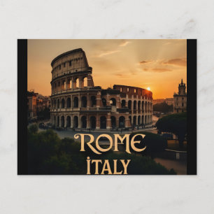 Rome Italy Colosseum Travel Art Vintage Postcard
