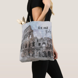 Rome Italy Colosseum Travel Art Vintage Tote Bag