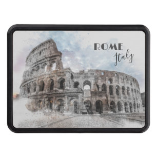 Rome Italy Colosseum Travel Art Vintage Trailer Hitch Cover