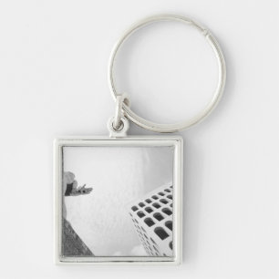 Rome Italy, EUR Palazzo del Lavoro 2 Keychain
