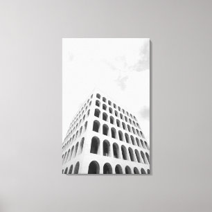 Rome Italy, EUR Palazzo del Lavoro Canvas Print