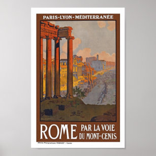 Rome Italy Europe Vintage Travel Poster