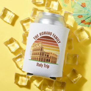 Rome Italy Family Trip Colosseum Sunset Custom Can Cooler