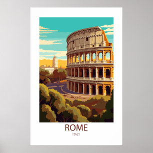 Rome Italy Famous Travel Places Poster