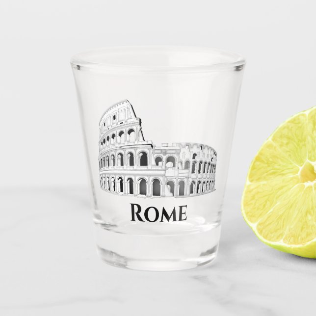 Rome Italy Italian Colosseum Shot Glass (Front)