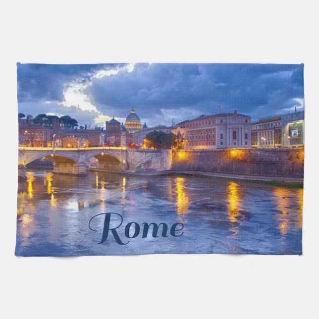 Rome Italy Kitchen Towel (Horizontal)