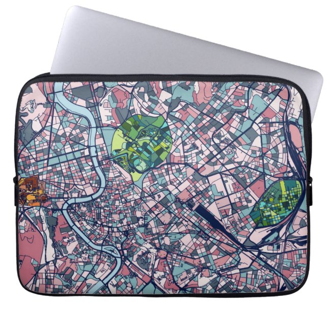 Rome Italy Map Laptop Sleeve (Front)