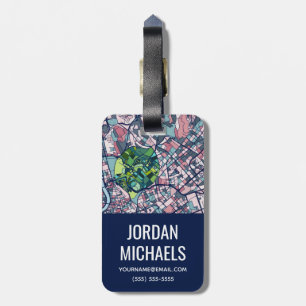 Rome Italy Map Luggage Tag