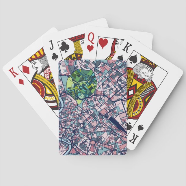 Rome Italy Map Playing Cards (Back)