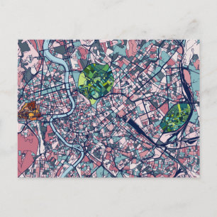 Rome Italy Map Postcard