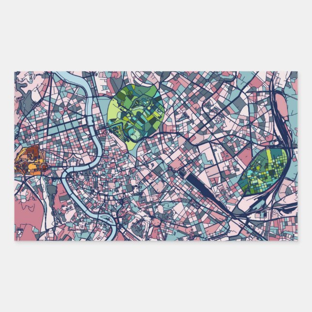 Rome Italy Map Sticker (Front)