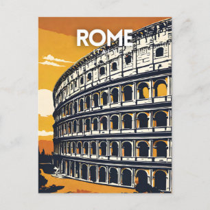 Rome Italy Nostalgic Travel Postcard
