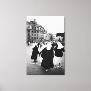 Rome Italy, Nun Patrol! (NR) Canvas Print