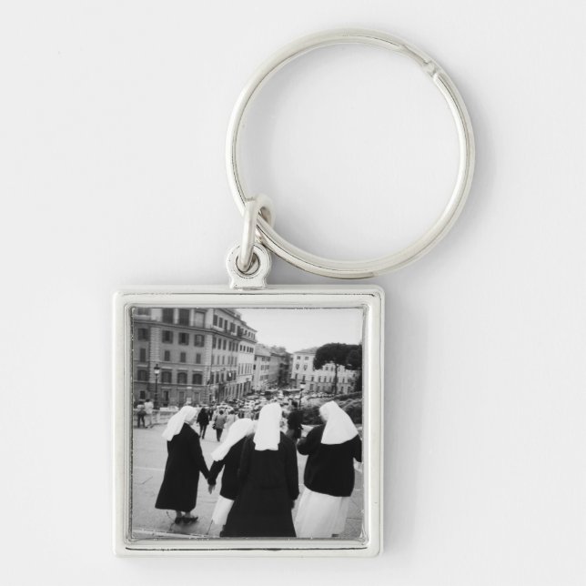 Rome Italy, Nun Patrol! (NR) Keychain (Front)