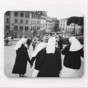 Rome Italy, Nun Patrol! (NR) Mouse Pad