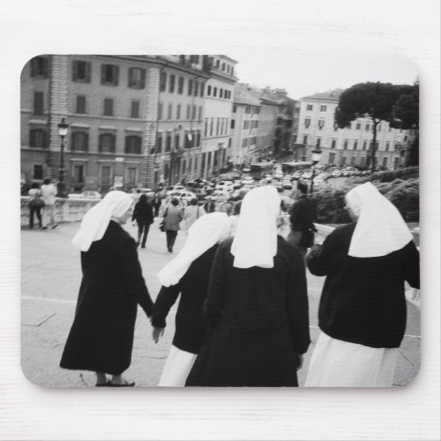 Rome Italy, Nun Patrol! (NR) Mouse Pad (Front)