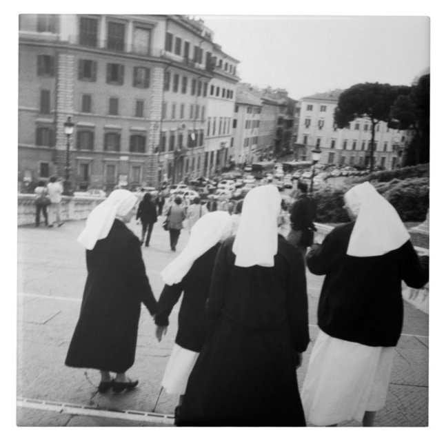 Rome Italy, Nun Patrol! (NR) Tile (Front)