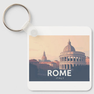 Rome Italy Pastel Travel Design Keychain
