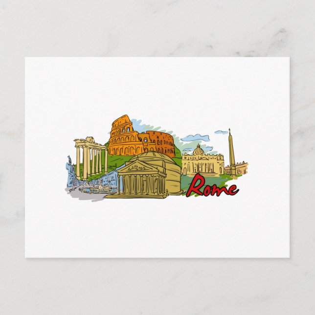 Rome - Italy.png Postcard (Front)