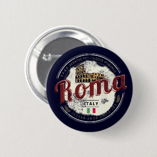 Rome Italy Retro Colosseum Vintage Holiday 2 Inch Round Button