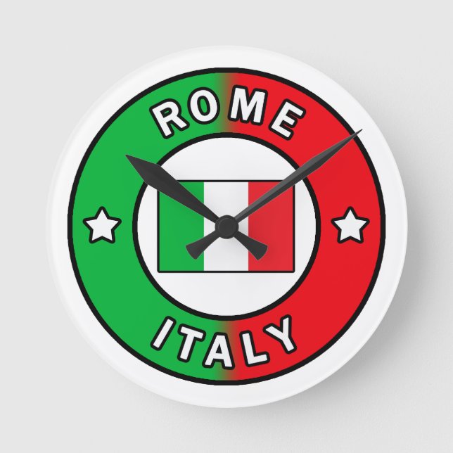 Rome Italy Round Clock (Front)