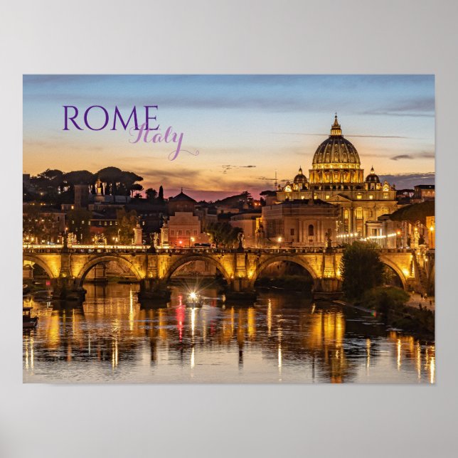 Rome Italy Scenic Landscape Poster (Front)