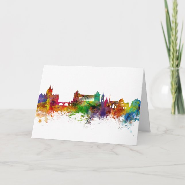 Rome Italy Skyline Card (Front)