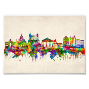Rome Italy Skyline Photo Print
