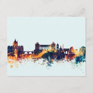 Rome Italy Skyline Postcard